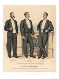 Three Variations of Evening Dress for 1893-4 Lámina giclée Three Variations of Evening Dress for 1893-4 Lámina giclée