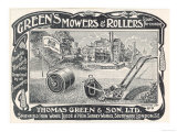 British Advertisement for a Lawn Mower and Garden Roller Giclee Print