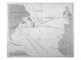 Pilot Chart Showing the Intended Journey of the Titanic Across the Atlantic Ocean Giclee Print