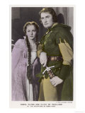 Erroll Flynn as Robin and Olivia de Havilland as Maid Marian in "The Adventures of Robin Hood" 1938 Reproduction procédé giclée