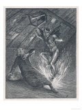 Jean-Baptiste Vianney, The Saintly Cure d'Ars is Harassed Almost Every Night by a Grapin Giclee Print