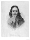 Charles I of England Full Face Vignette Portrait reproduction procédé giclée