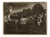 German Monk Berthold Schwarz is Credited with the Invention of Gunpowder Giclee Print