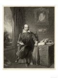 William Shakespeare Playwright and Poet Reproduction procédé giclée