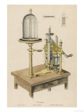 "Machine Pneumatique" for Pumping Air out of a Glass Dome to Create a Vacuum Giclee Print