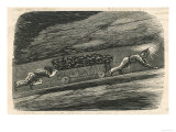 Trolley Boys Two Boys on All Fours Drag a Laden Wagon up a Sloping Gallery Giclee Print