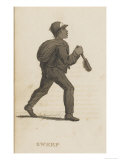 Young Male Chimney Sweep is Jet Black after a Day Cleaning Chimneys Giclee Print