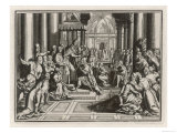 Charlemagne is Crowned Emperor of the West by Pope Leo III at Aix-La-Chapelle Giclee Print