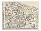 General Map of Moscow Giclee Print
