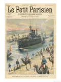 The Russian Baltic Fleet Passes Eastwards Through the Suez Canal Lámina giclée
