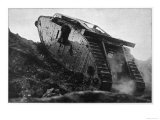 British Tank in Action in France Lámina giclée