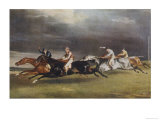 Horse Race in Progress Giclee Print