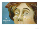 "The Disdainful Eye", a Woman with Pince-Nez with a Very Disdainful Expression Giclee Print