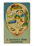 Womans Mind Magnified Giclée-tryk Womans Mind Magnified Giclée-tryk