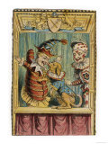 Mr. Punch with Toby the Dog and a Clown Giclee Print
