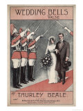 Smartly Uniformed Guardsmen Salute a Newly-Married Couple with Symbolically Raised Swords Giclee Print