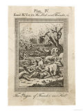 God Told Moses to Tell Pharaoh That He Would Send a Plague of Hail Thunder and Lightning reproduction procédé giclée