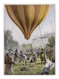 French Scientist Gay-Lussac Makes One of His Ascents at Paris Lámina giclée