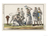 Roman Priest Wields His Axe to Sacrifice a Bull Giclee Print