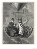 French Scientists Gay-Lussac and Biot Conduct Scientific Observations in a Balloon Giclee Print