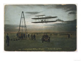 Wilbur Wright Rounds a Pylon at Auvours to Demonstrate the Manoeuvrability of His Biplane Giclee Print
