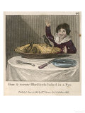 Sing a Song of Sixpence a Bag Full of Rye Four-And-Twenty Blackbirds Baked in a Pie Giclee Print