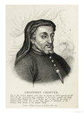 Geoffrey Chaucer English Poet Writer of the Canterbury Tales, Giclee Print