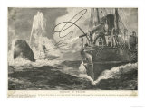 Whale Captured by a Steamship Giclee Print