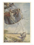 Cinq Semaines dans Un Ballon, Towed by an Elephant Lámina giclée Cinq Semaines dans Un Ballon, Towed by an Elephant Lámina giclée