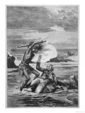 John Williams is Killed by a Native of Samoa reproduction procédé giclée
