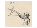 Sailor Uses a "Jacob's Staff" to Calculate the Angle Between a Star and the Horizon Giclee Print
