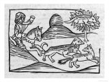 "Of the Fox and the Cat" Illustration to Caxton's 1484 Edition of Aesop's Fables Giclee Print