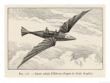 Thomas Alva Edison's Flying Canoe the Smaller of His Two Projected Flying Machines - Giclee Baskı
