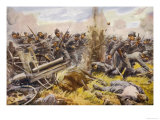 Austrian Forces Advance During One of the Two Major Battles Against the Russians at Lemburg Lámina giclée