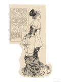 She Pulls up Her Skirt Over Her Corset Giclee Print