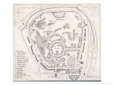 Plan of Regent's Park Including Regent's Canal and Marylebone Church Giclee Print