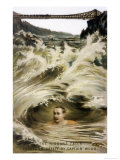Captain Matthew Webb Survives Niagara Falls Giclee Print