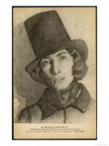 Georges Sand Alias Aurore Dudevant French Writer Dressed as a Man reproduction procédé giclée