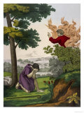 God Appears to Moses out of Burning Bush While He is Guarding Sheep Giclee Print