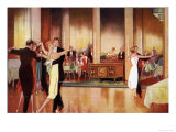 Four Couples Take Advantage of the Dance-Floor in a Smart Restaurant Lámina giclée Four Couples Take Advantage of the Dance-Floor in a Smart Restaurant Lámina giclée