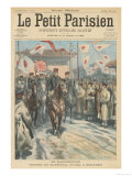Mukden: Japanese Commander Marshal Oyama Enters the City Lámina giclée