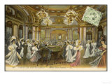 Elegant Ladies in Elegant Gowns Surround the Roulette Table in the Salle Schmitt Giclee Print Elegant Ladies in Elegant Gowns Surround the Roulette Table in the Salle Schmitt Giclee Print