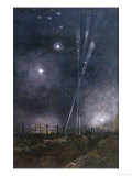 Flares and Searchlights Illuminate the Night Sky Over No-Man'S-Land Near Nieuport Giclee Print Flares and Searchlights Illuminate the Night Sky Over No-Man'S-Land Near Nieuport Giclee Print