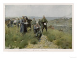 Battle of Plevna: Alexander King of Romania Commander of the Russian Forces Watches the Action Giclee Print