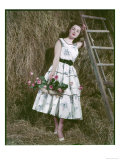 Floral Print Dress Giclee Print Floral Print Dress Giclee Print