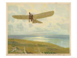French-American Aviator John Moisant Flies Paris-London in His Bleriot Monoplane, Giclee Print
