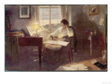 Ludwig Van Beethoven Composing Giclee Print