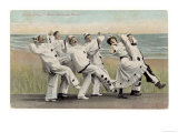 Seaside Concert Party Troupe in Pierrot Costume Singing and Dancing Giclee Print