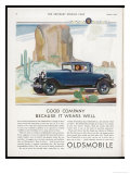 Driving Through the Western Desert in an Oldsmobile, A Great Car to Drive and a Great Car to Own Giclee Print