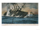 The British Cruiser "Hermes" is Torpedoed and Sunk by a German U-Boat Giclee Print